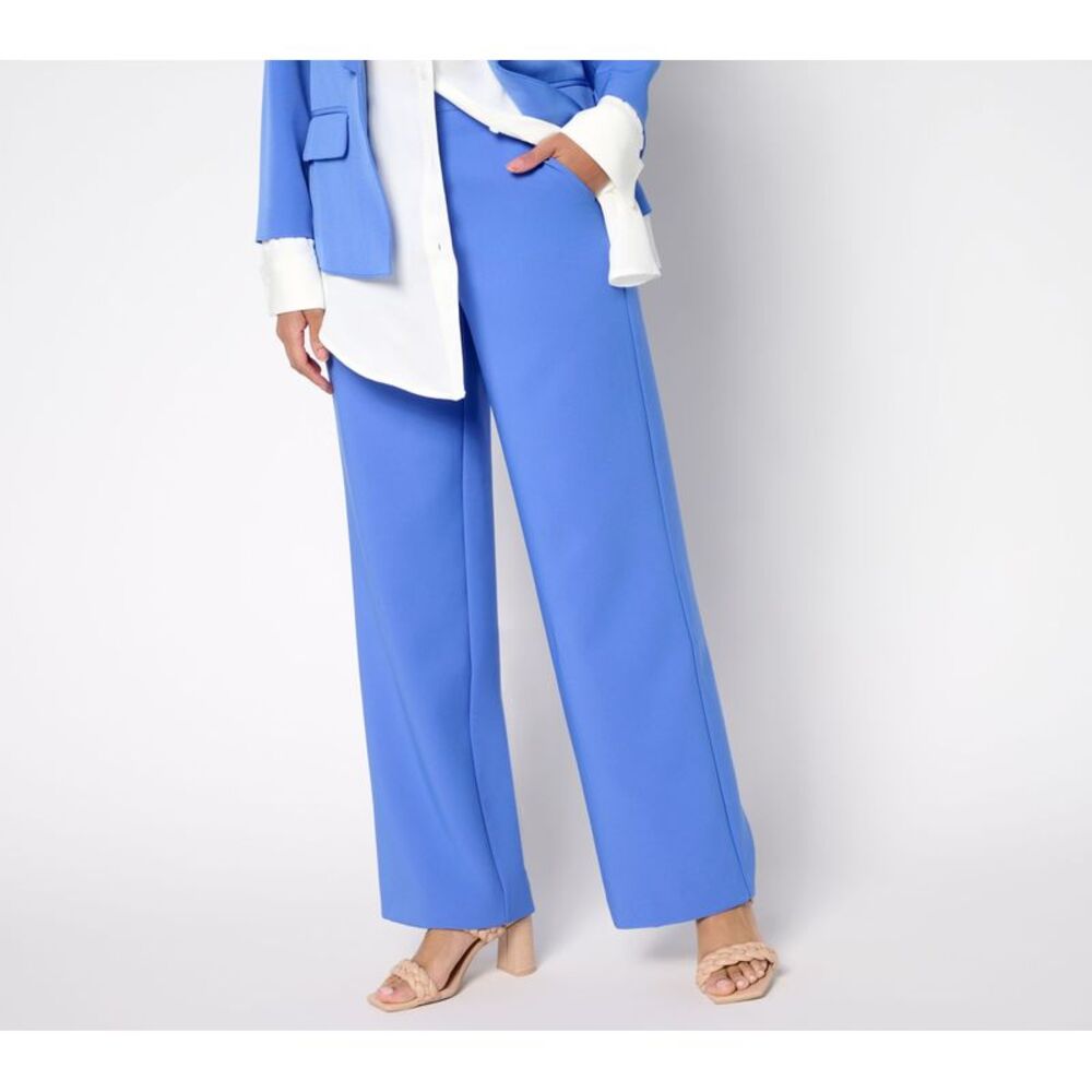 by Stacy London Women's Plus Sz Pants 22 Straight Leg Full Length Blue